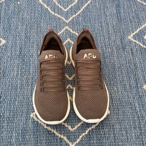 APL Brown Athletic Sneakers with Sleek Knit Design